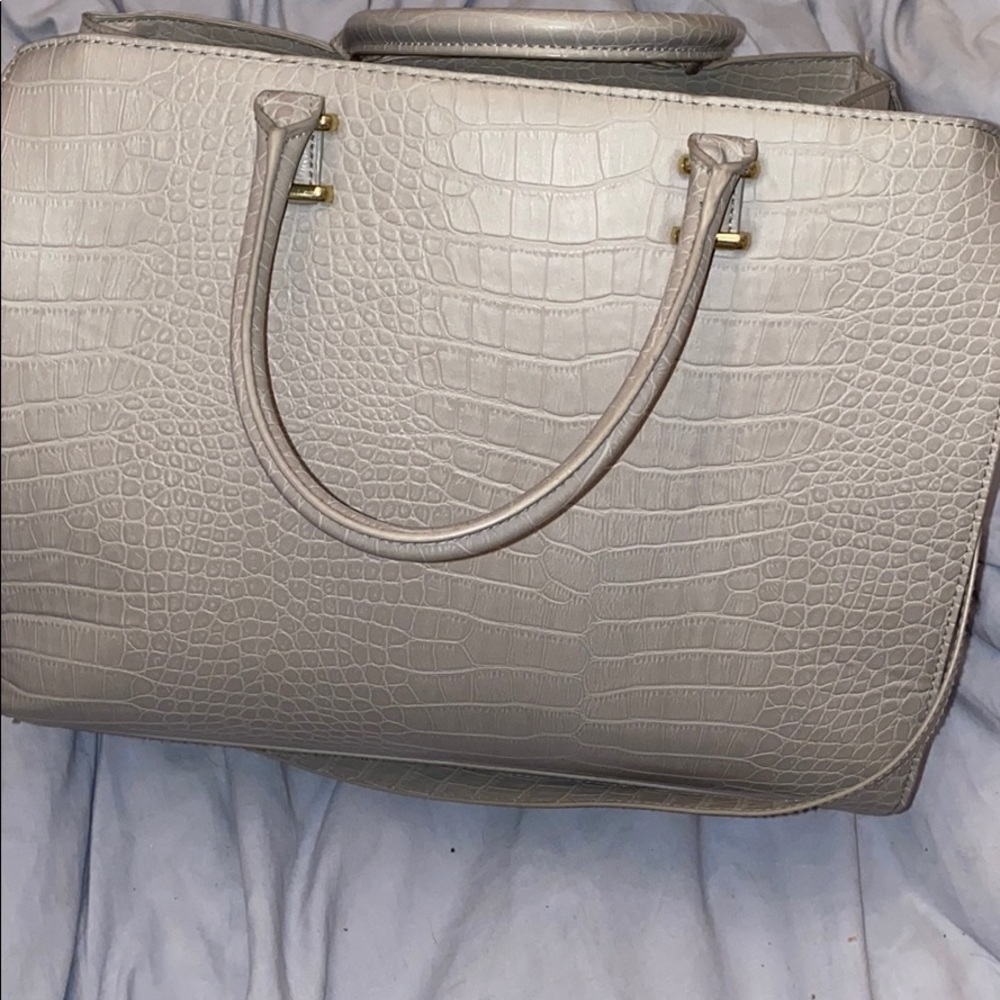 Grey Snake Skin Bag